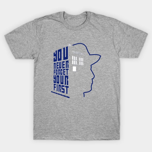 You Never Forget Your First - Doctor Who 7 Sylvester McCoy T-Shirt by jadbean